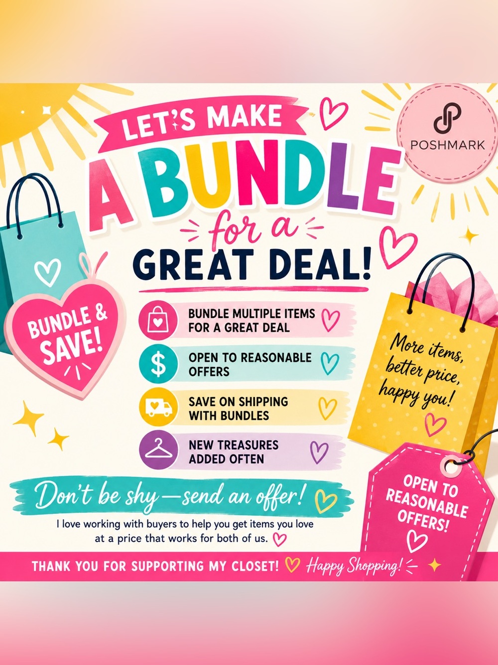 Bundle Sale Promotional Graphic - Pink & Multicolor